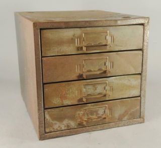 Vintage Metal Industrial 4 Drawer Cabinet Small Parts/tools Organizer
