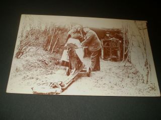 Social History Sussex Horsham Rural Workers Real Photo Postcard