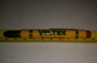Vintage Veltex Fletcher Oil Co Advertising Bullet Pencil