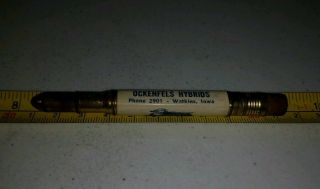 Vintage Ockenfels Hybrids Watkins Iowa Advertising Bullet Pencil