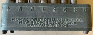 Antique Drill Bit Organizer - Morse Twist Drill And Machine Co.  Made In Usa