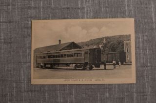 Postcard Post Card Lopez Pa Pennsylvania Lehigh Valley Railroad Station