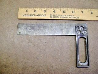 Vtg Steel Try Square All Metal 6 Inch Square Rust Unbranded User
