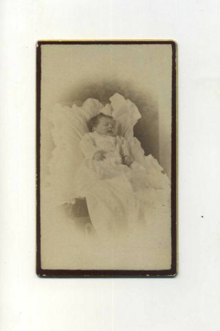 Antique Cdv Photo Post Mortem Dead Baby Morbid Death Child Kid
