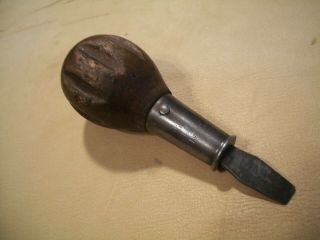 Antique Millers Falls Stubby Wood Handle Screwdriver 69