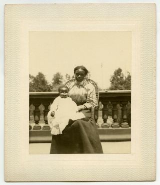 3 Salt Lake City 5.  5 " X 6.  5 " Cabinet Card Of African American Mother And Infant