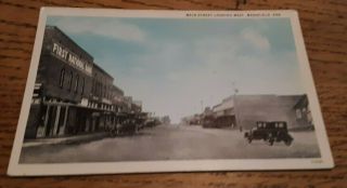 Postcard Ar Mansfield Main Street Scene C.  Pre 1930 