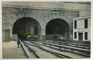 Ny Postcard York City The Pennsylvania Tunnels Railroad Rr Tracks Train