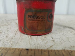 Vintage Pressol Pump Oiler 8 Oz.  05113 red 2