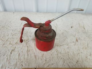 Vintage Pressol Pump Oiler 8 Oz.  05113 red 3