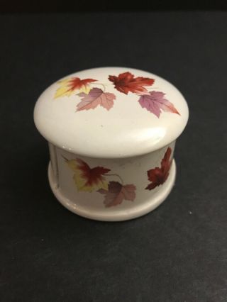 Ceramic Porcelain Us Mail Postage Stamp Roll Dispenser Container Holder Leaf