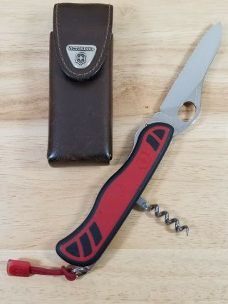Victorinox Oh Alpineer 111mm Swiss Army Knife With Leather Case & Red Lanyard