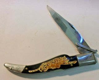 Vintage Leopard Brand Stainless Steel Japan Lock Blade Pocket Knife