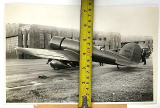 Vintage Photo 1930 Roy Ammel In His Lockheed Sirius Plane Waiting For Take Off
