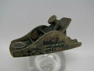 Vintage Small Stanley Wood Plane Thumb Finger Britain Conn Usa Antique Old