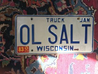 Ol Salt Vanity Personalized License Plate Wi Wisconsin Salty Old Salt
