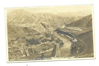 1918 Arrow Rock Idaho Real Photo Rppc View Of U.  S.  R.  S.  Dam Site - Postmark