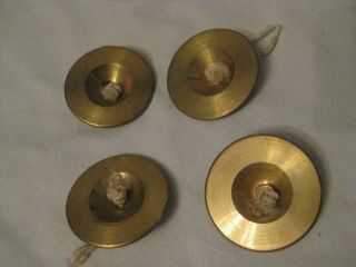 vintage ornate brass castanets metal belly dancer instrument 2 pair castanet set 4