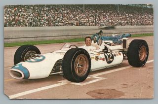 Mario Andretti Indy 500 Rare Vintage Postcard Indianapolis Early Nascar 1960s