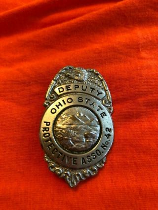 Vintage Deputy Ohio State Protective Asso.  No.  42 Badge Firefighter