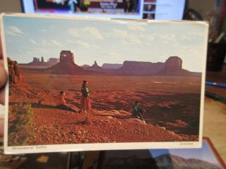 Vintage Old Postcard Arizona Monument Valley Artists Point West Mitten East Mesa
