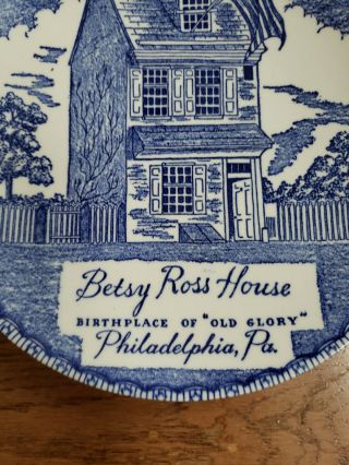 BETSY ROSS HOUSE COLLECTOR PLATE BIRTH PLACE OF 