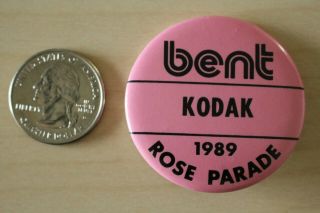 1989 Bent Rose Bowl Parade Floats Kodak Film Badge Pin Pinback Button 31733