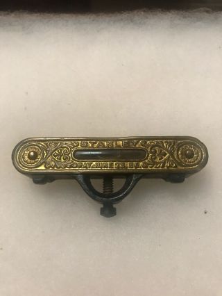 Antique Stanley Brass/cast Iron Pocket Level Pat.  June 23,  1896