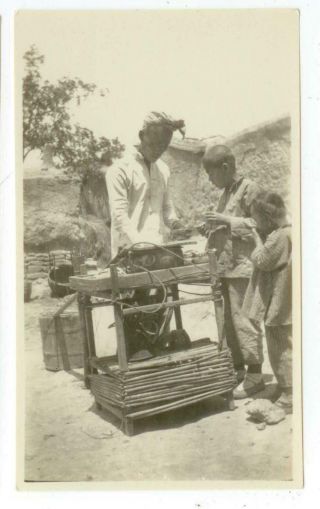 C1930s China Chinese Street Side Soup Seller Photo - Likely Near Peking
