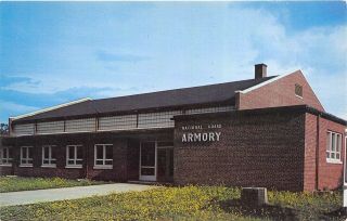 Thief River Falls Minnesota 1960s Postcard National Guard Armory 47th Division