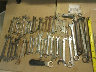 46 Old Wrenches Metric & Standard,  U.  S.  & Foreign Farm Mechanic Hand Tool