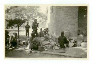 Late 1930s China Chinese Refugees Photo - Likely Near Peking