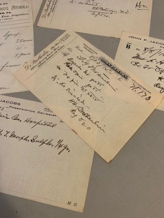 Vintage Prescriptions Papers Wiconisco Pa 2
