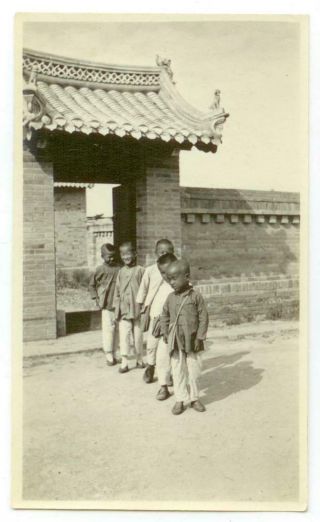 C1930s China Chinese Mission School Children Photo - Likely Near Peking