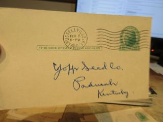 Vintage Old Postcard Kentucky Paducah Yopp Seed Company Russellville Farm Garden