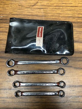 Vintage Craftsman 4 Pc Midget Box End Wrench Set 9 4379