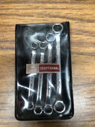 Vintage Craftsman 4 Pc Midget Box End Wrench Set 9 4379 3