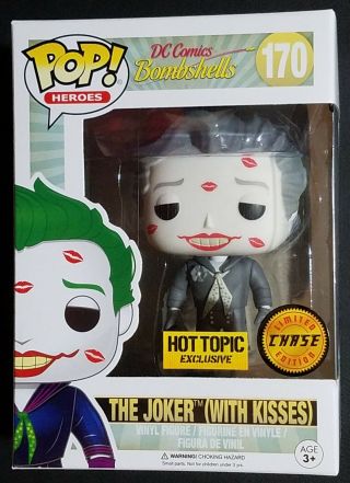 Funko Pop Heroes Dc Comics Bombshells 170 The Joker With Kisses Hot Topic Chase