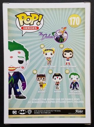 Funko POP Heroes DC Comics Bombshells 170 The Joker with Kisses Hot Topic Chase 2