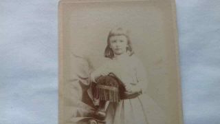 Antique cabinet card,  real photo,  a girl,  1880s,  Brighton,  Milsom Street 5