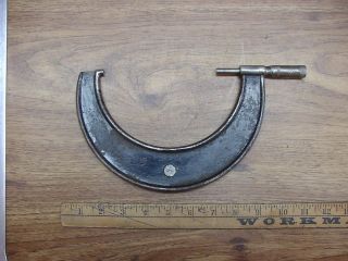 Old Tools,  Antique Slocomb 5 " - 6 " Micrometer,  May 2 - 96,  April 3 - 97,  Fair Cond.