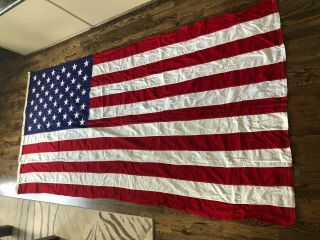 3 Vintage American Flag 50 Star Best - Valley Forge 100 Cotton (113x55) Large