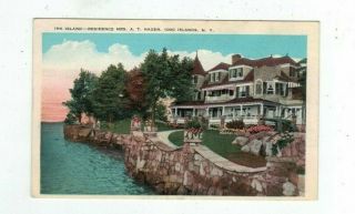 Ny Thousand Islands York Antique Post Card Ina Island - Hagen Residence