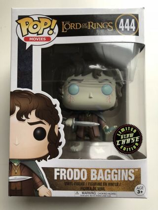 Funko Pop Movies Frodo Baggins The Lord Of The Rings Limited Glow Chase W/ Case