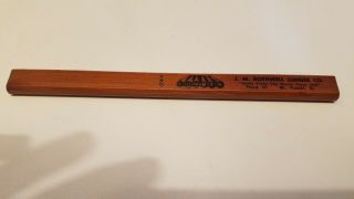 Vintage Wooden Carpenter Pencil - Advertising - Rothwell Lumber - Mt.  Pulaski,  Il