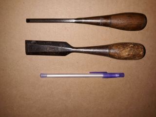 Vintage Stanley Everlasting Wood Chisel 1/4 " & 1 " Woodworking Tool Chisels