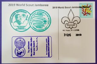 24th World Scout Jamboree 2019 / Postmark On Usps Official Postcard Bangladesh 2