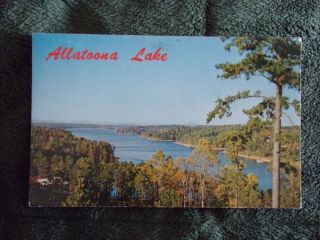 Vintage Postcard Allatoona Lake,  Atlanta Recreational Area,  Ga.