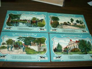 4 Vintage Postcards Civil War Sheridan 