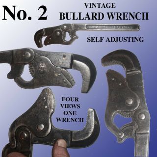 Antique No.  2 Bullard Pipe Wrench It Is Self Adjusting &patented On Oct.  27,  1903